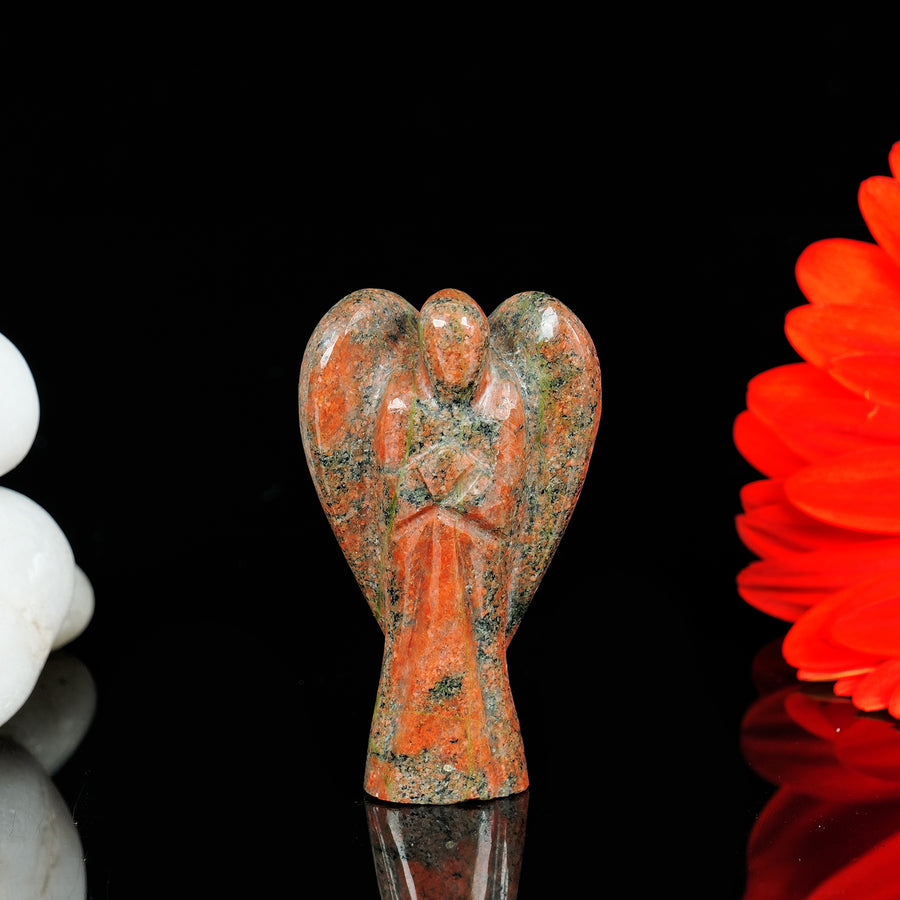 Unakite Crystal Gemstone Figures Spiritual Angel Statue