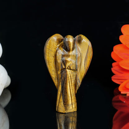 Tiger Eye Angel Figurine