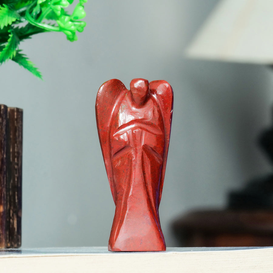 Red Jasper Protective Angel Crystals Figurines