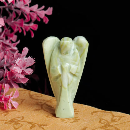 Serpentine Angel Figurine