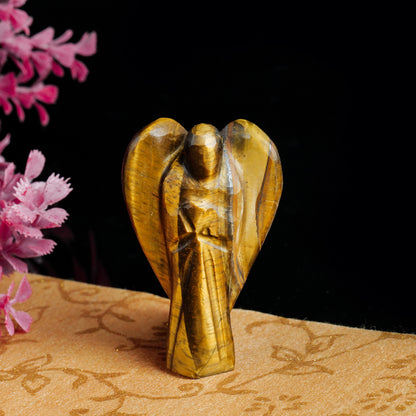 Tiger Eye Angel Figurine