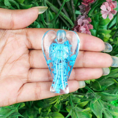 Turquoise Angel Figurine