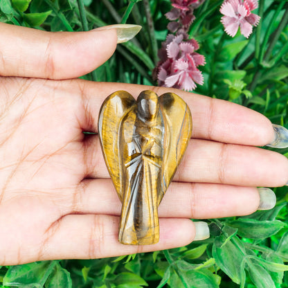 Tiger Eye Angel Figurine