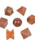 Red Aventurine Crystal Geometric Set