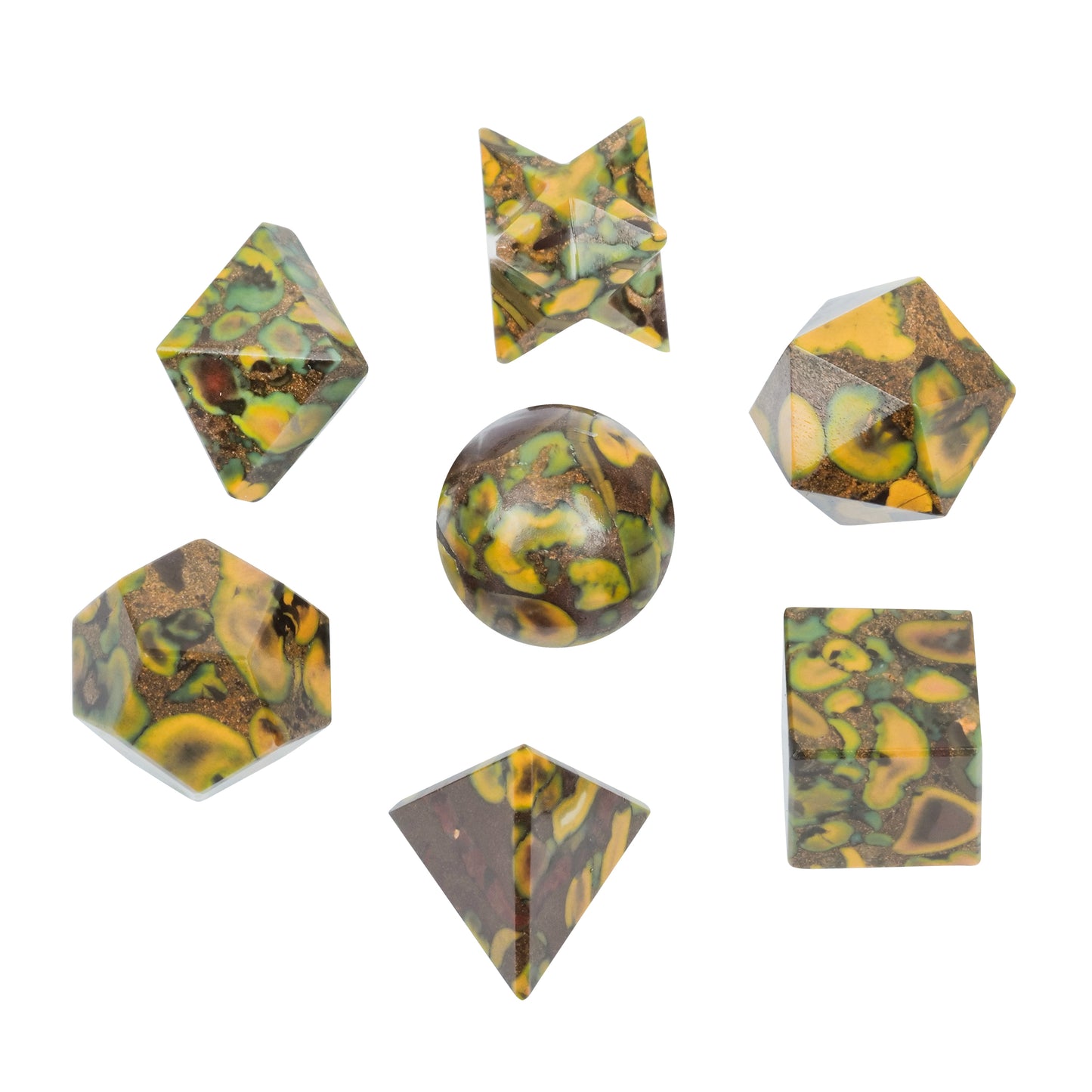 Fruit Jasper Geometric Set