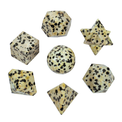 Dalmatian Reiki Crystal Geometric Set