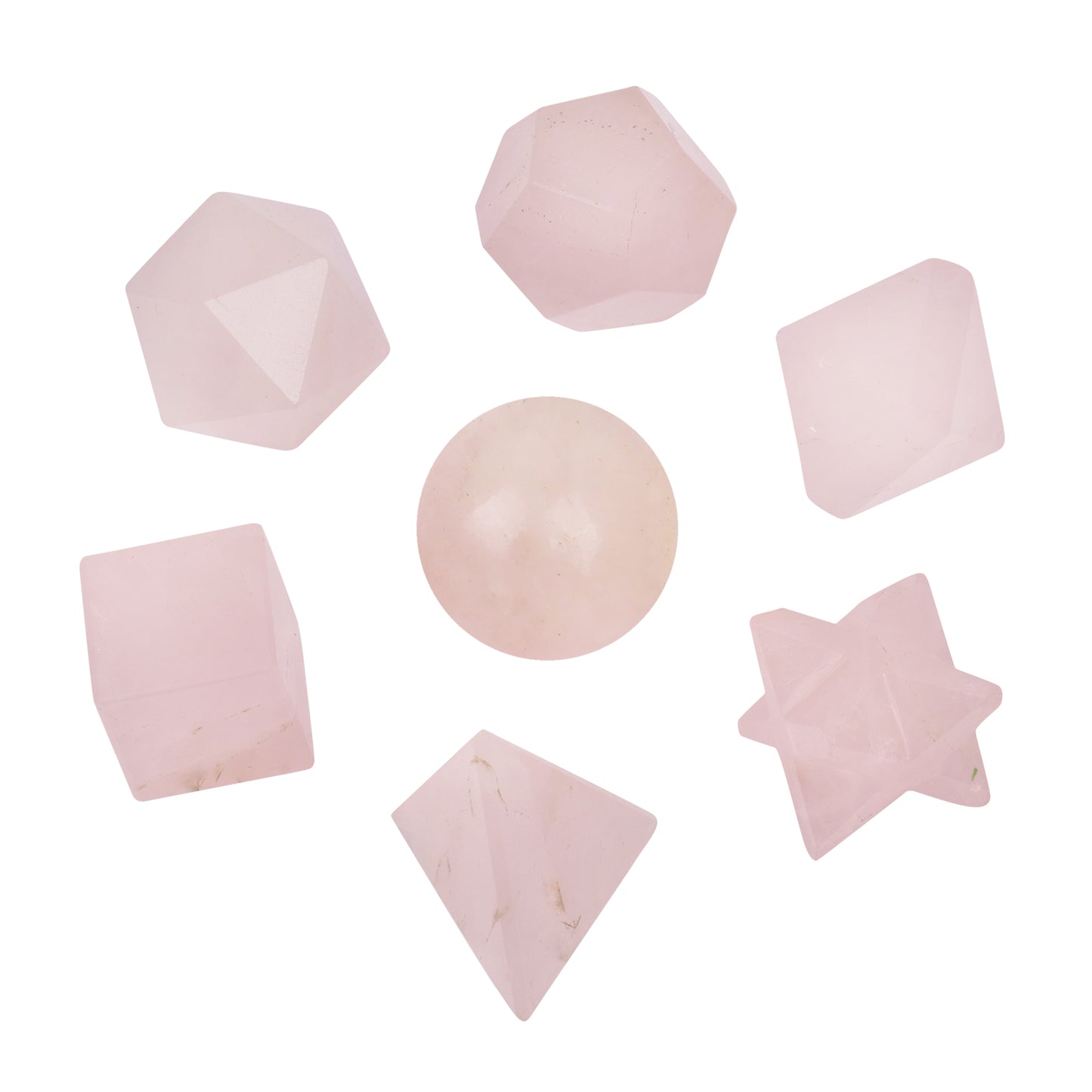 Rose Quartz Geometric Set