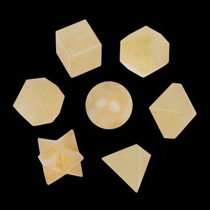 Yellow Aventurine Metaphysical Crystal Geometric Set