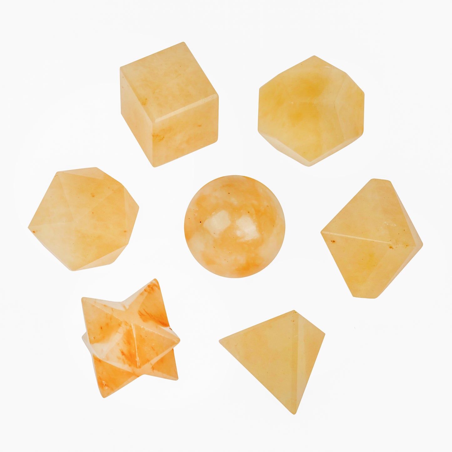 Yellow Aventurine Metaphysical Crystal Geometric Set