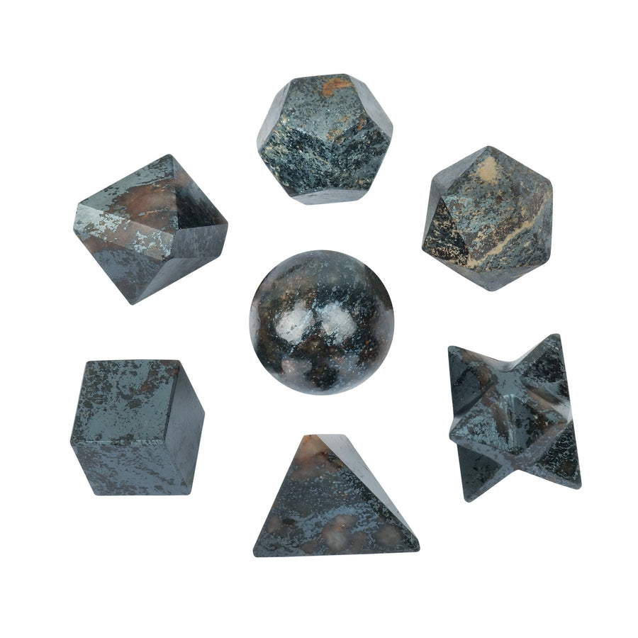 Hematite Crystal Geometric Set