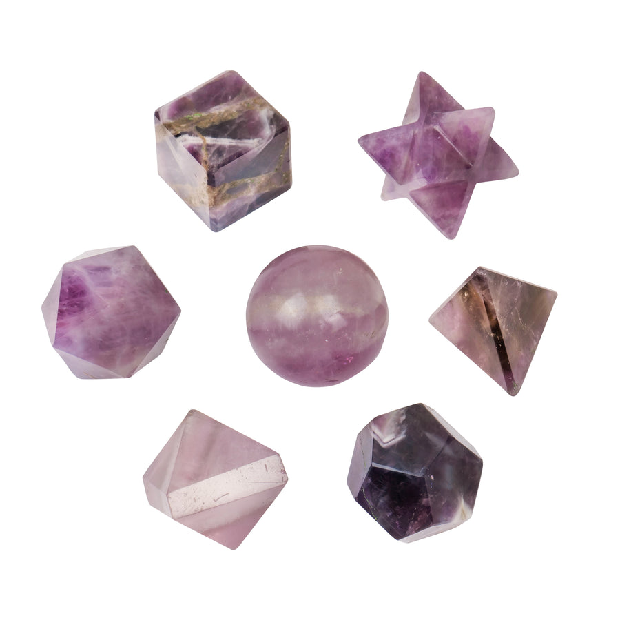 Amethyst Sacred Geometric Crystal Shapes
