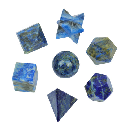 Lapis Lazuli Crystal Geometric Set