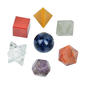 Seven Chakra Crystal Geometric 7 Pcs Set