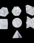 Clear Quartz Gemstone Reiki Geometric Set