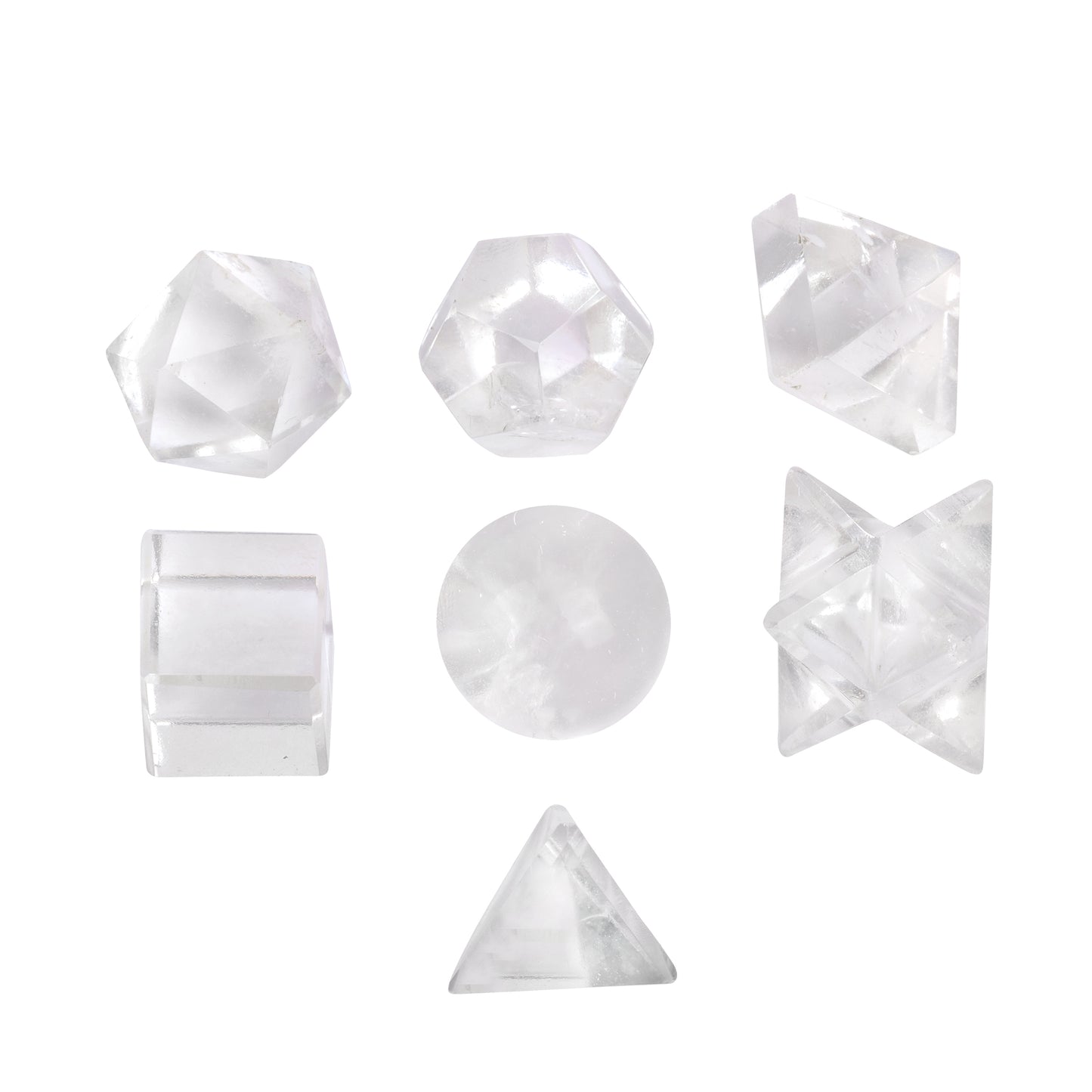 Clear Quartz Geometric Set