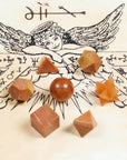 Red Aventurine Crystal Geometric Set