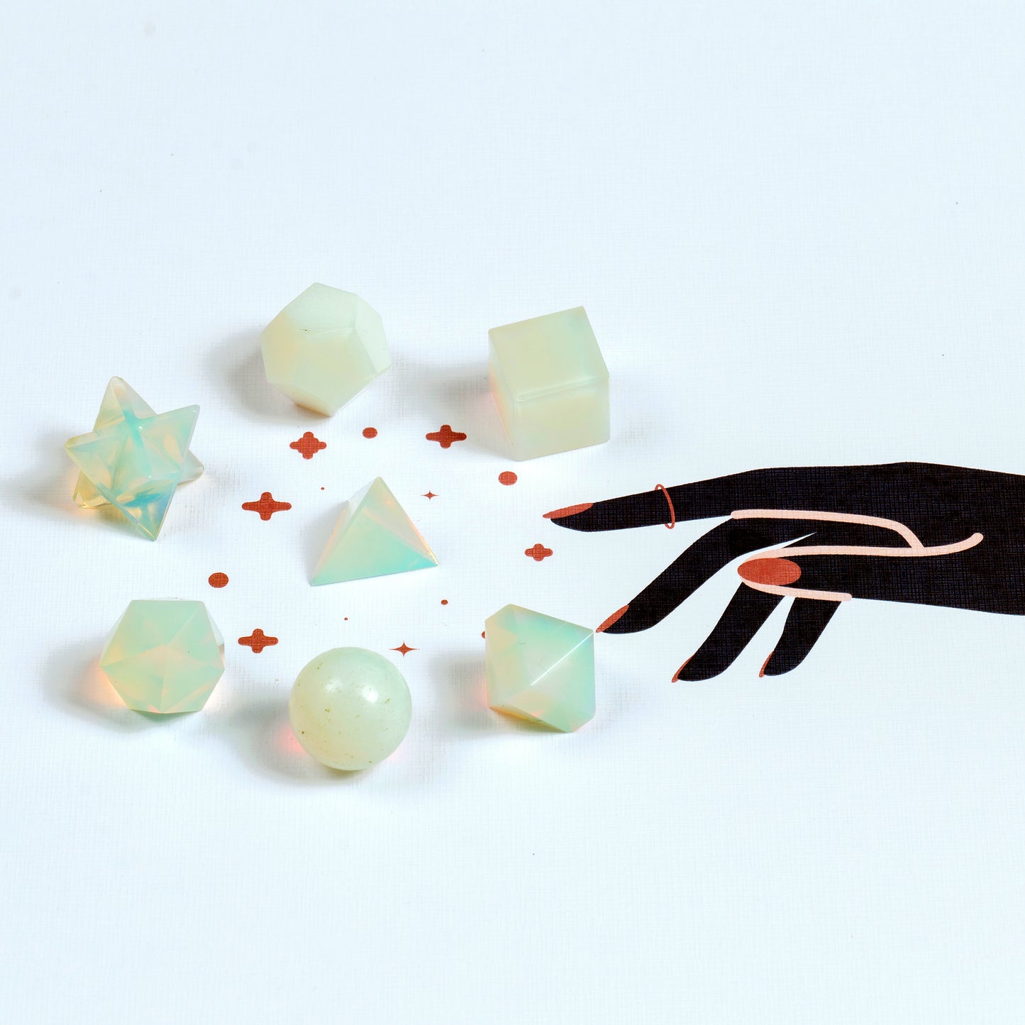 Opalite Crystal Geometric Set