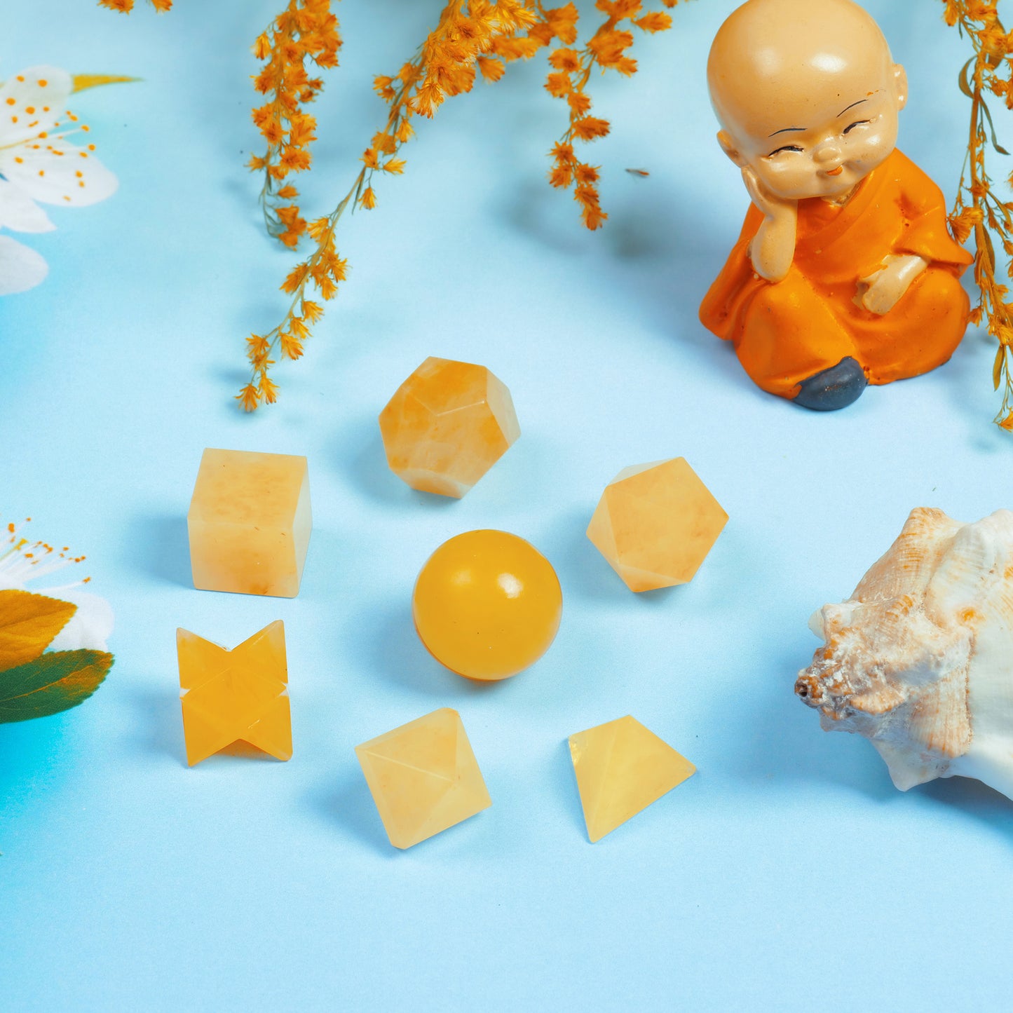 Yellow Aventurine Metaphysical Crystal Geometric Set