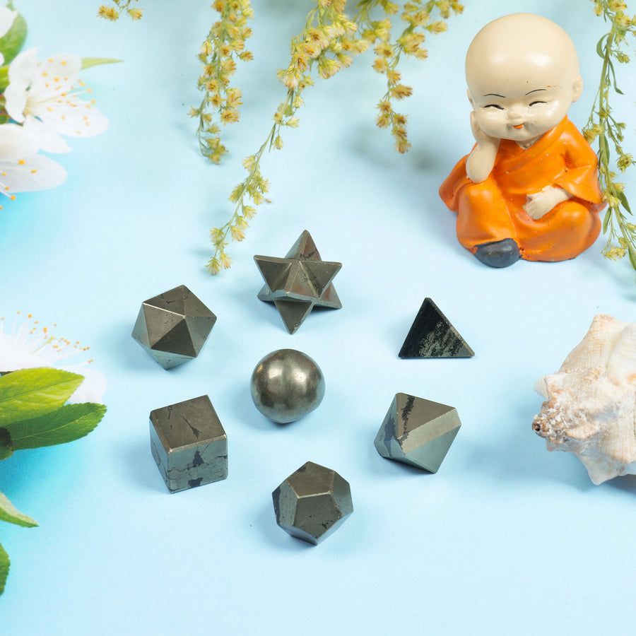 Pyrite Crystal Geometric Set