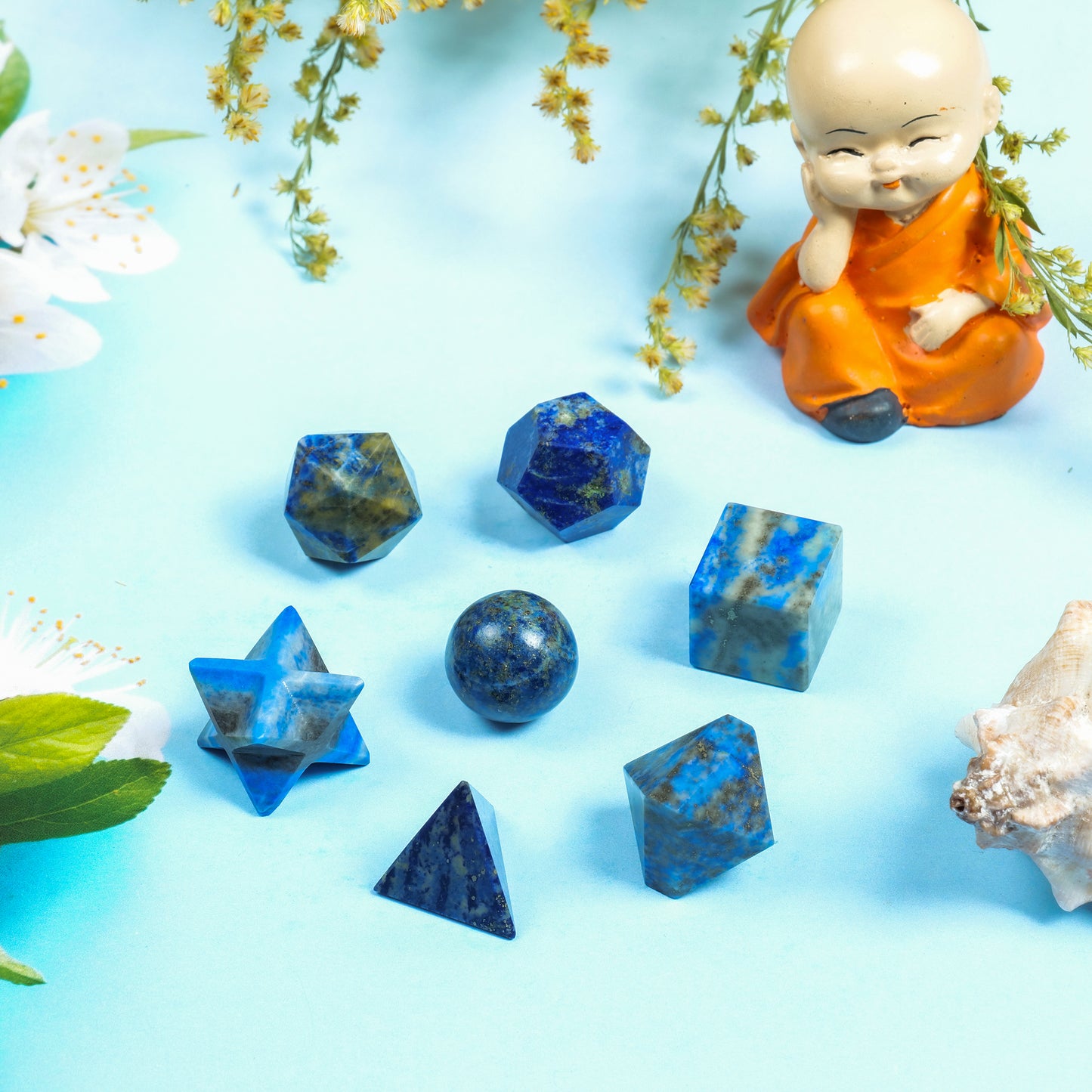 Lapis Lazuli Crystal Geometric Set