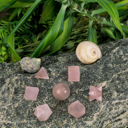 Rose Quartz Geometric Set