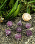 Lepidolite Crystal Sacred Geometric Set
