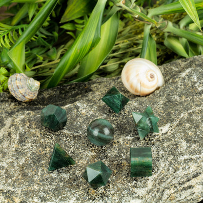 Green Aventurine Crystal Geometric Set