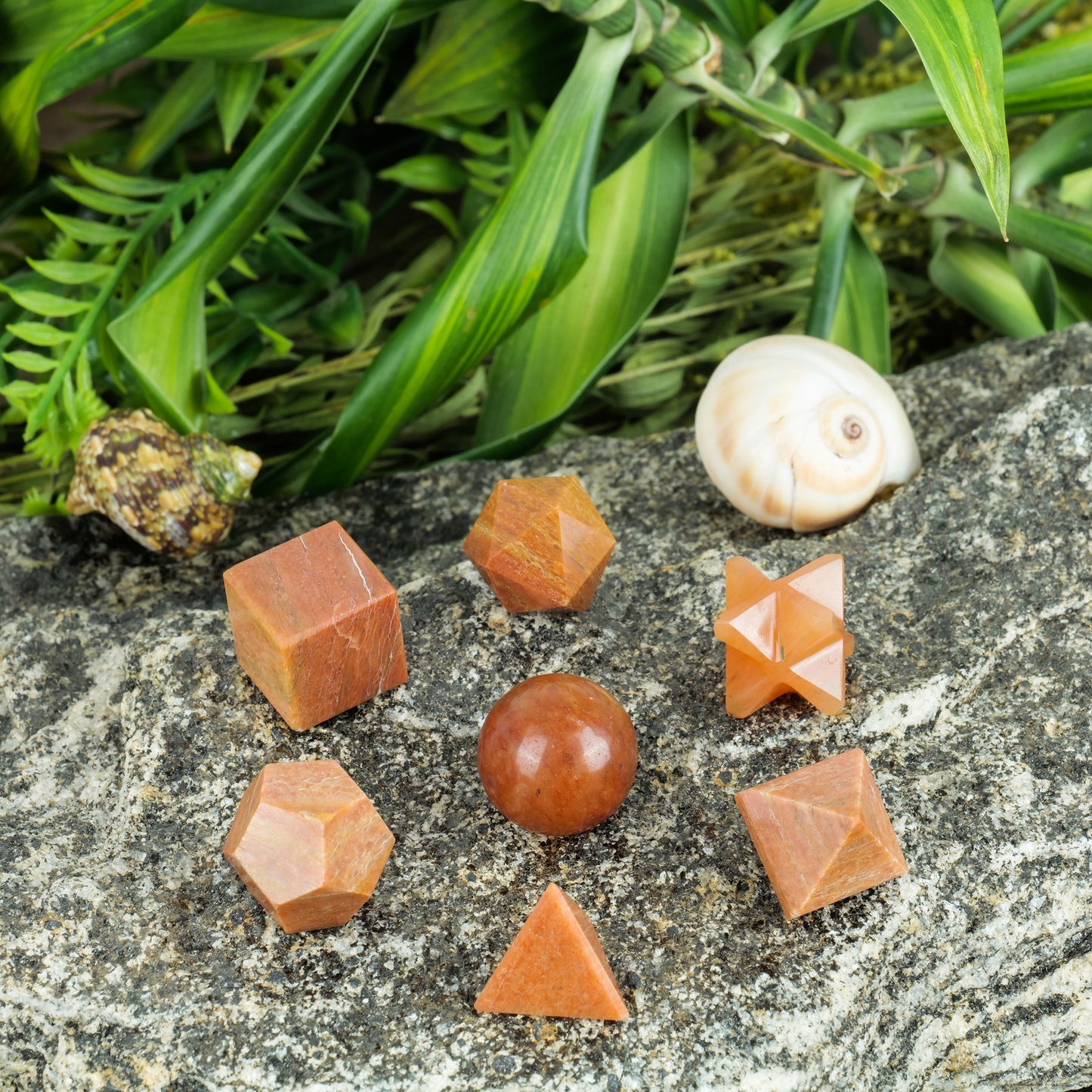 Red Aventurine Crystal Geometric Set