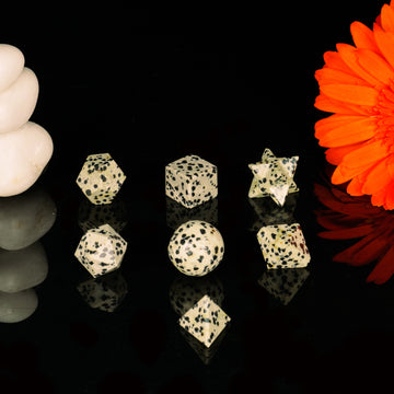 Dalmatian Reiki Crystal Geometric Set