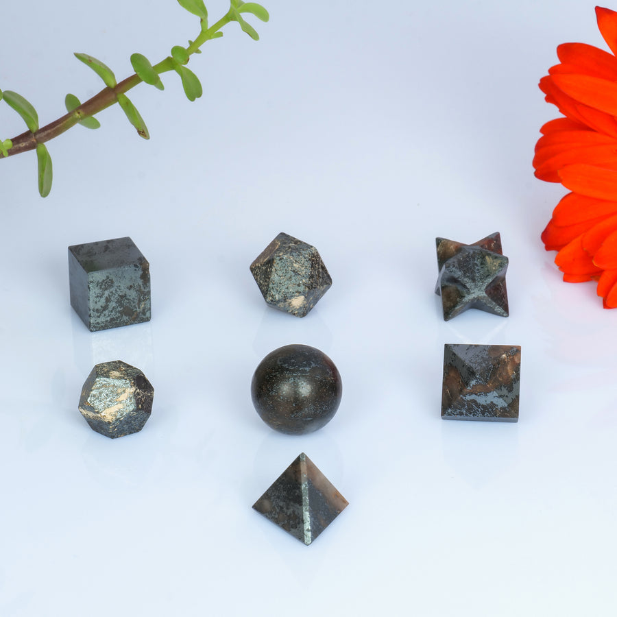 Hematite Crystal Geometric Set