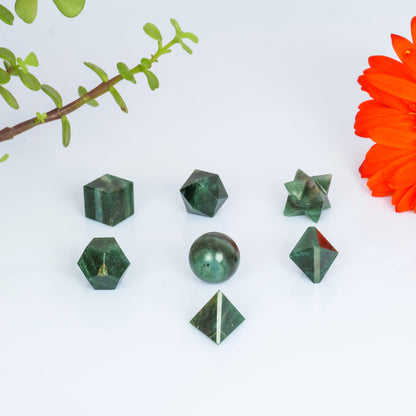 Green Aventurine Crystal Geometric Set