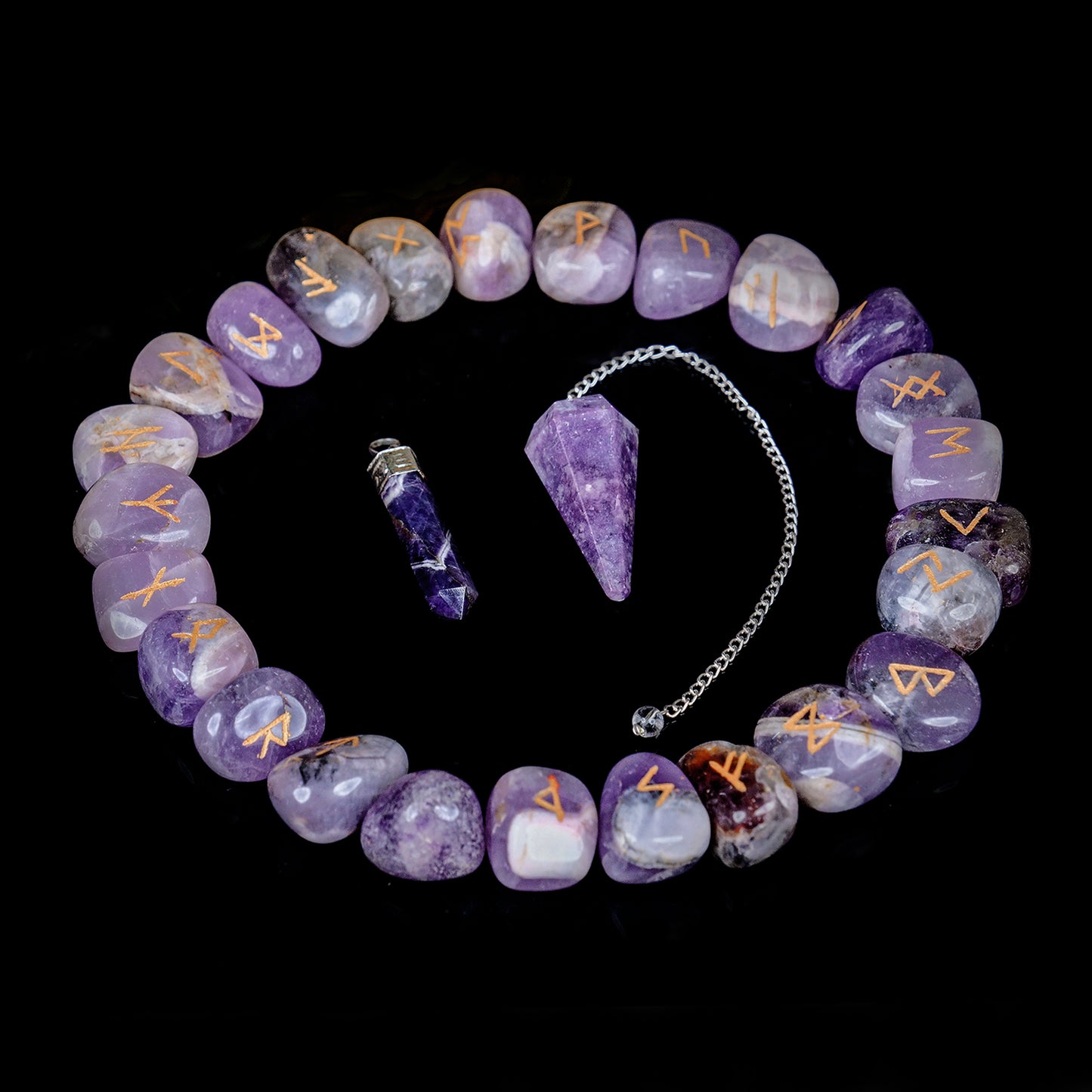 Amethyst Rune Stone Set