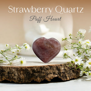 Strawberry Quartz Puff Heart