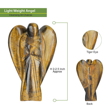 Tiger Eye Angel Figurine