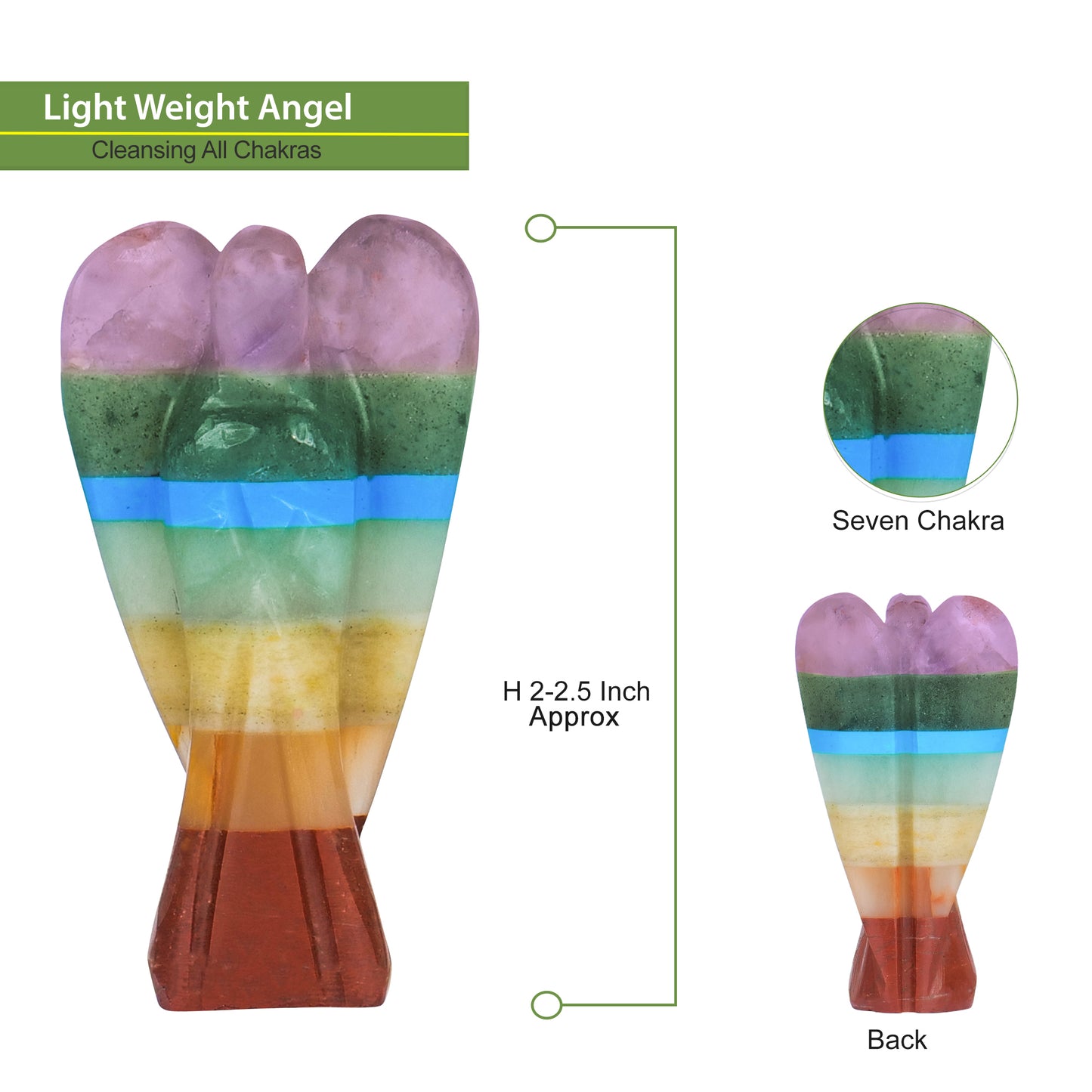 Seven Chakra Angel Figurine