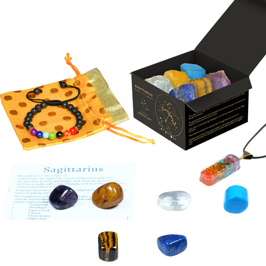 Sagittarius Crystal Kit, Good Luck Astrology Stones Gifts for Woman