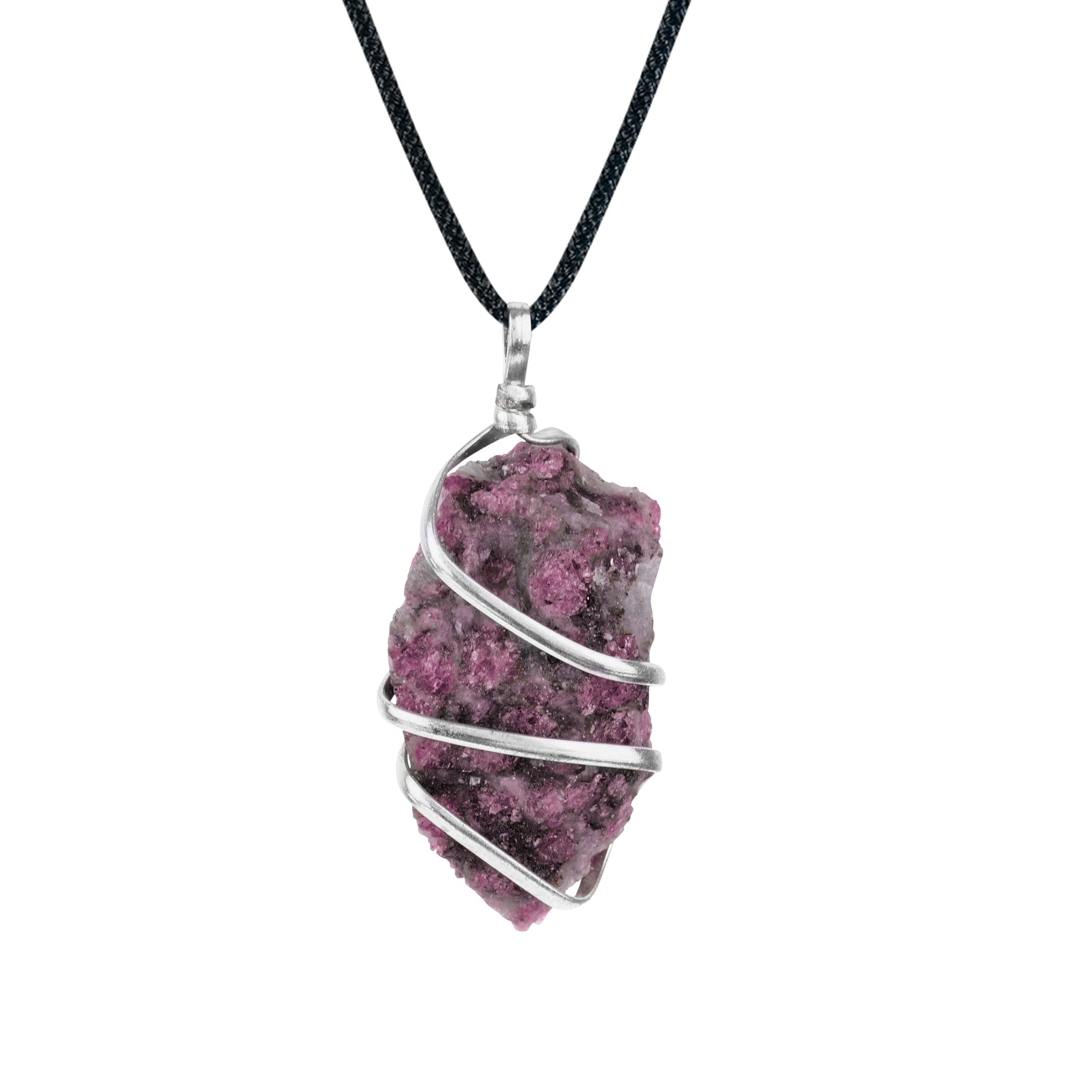 Rhodonite Crystal Pendant - Rhodonite Healing Crystals - Rhodonite Stones - Size 1-1.5 Inches