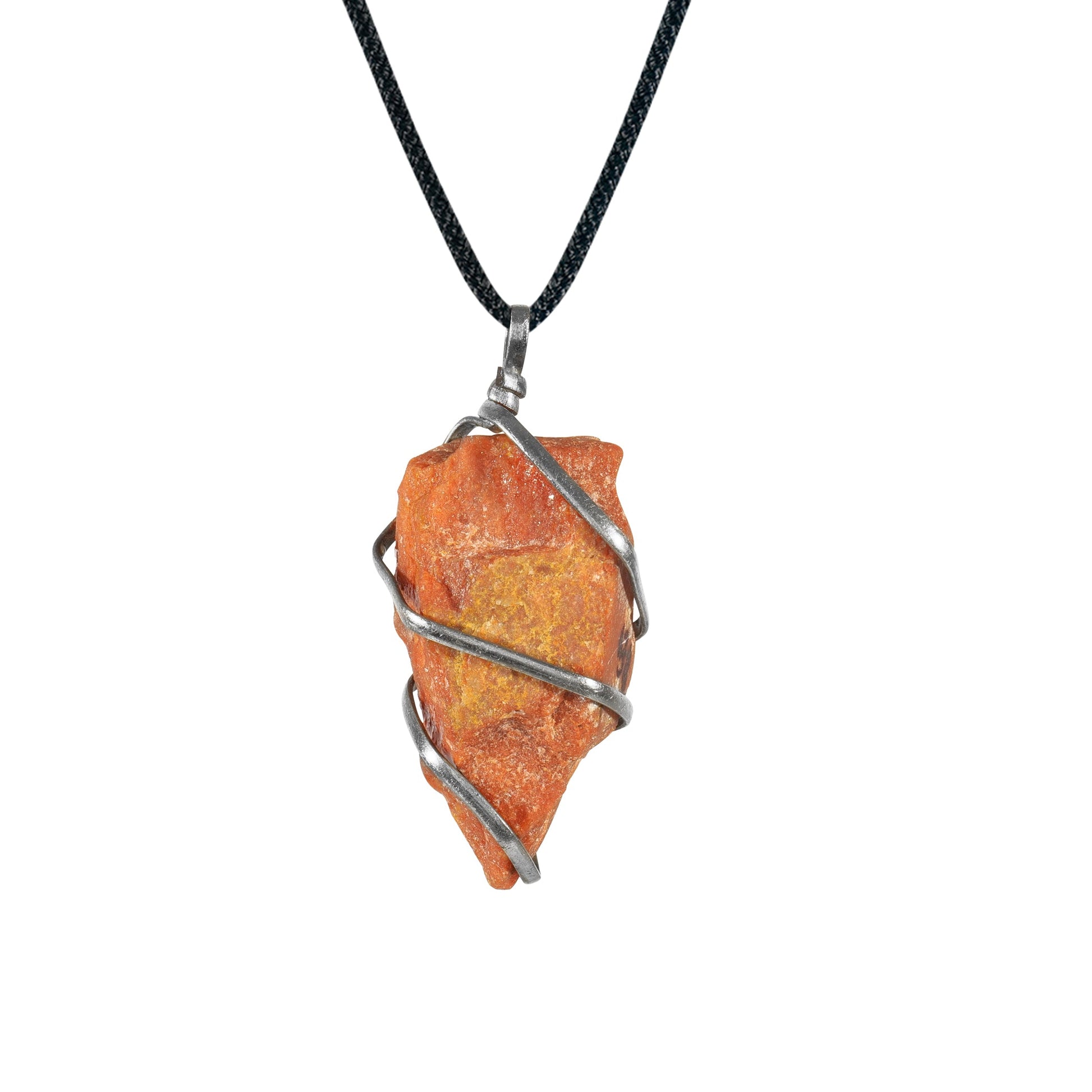 Red Aventurine Crystal - Crystal Pendant - Healing Crystal Necklace - Size 1-1.5 Inches