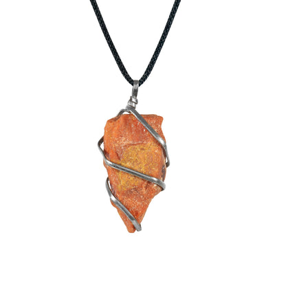 Red Aventurine Crystal - Crystal Pendant - Healing Crystal Necklace - Size 1-1.5 Inches