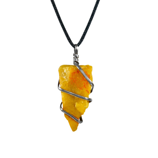 Yellow Aventurine Stone - Healing Pendant - Raw Crystal Pendant - Size 1-1.5 Inches