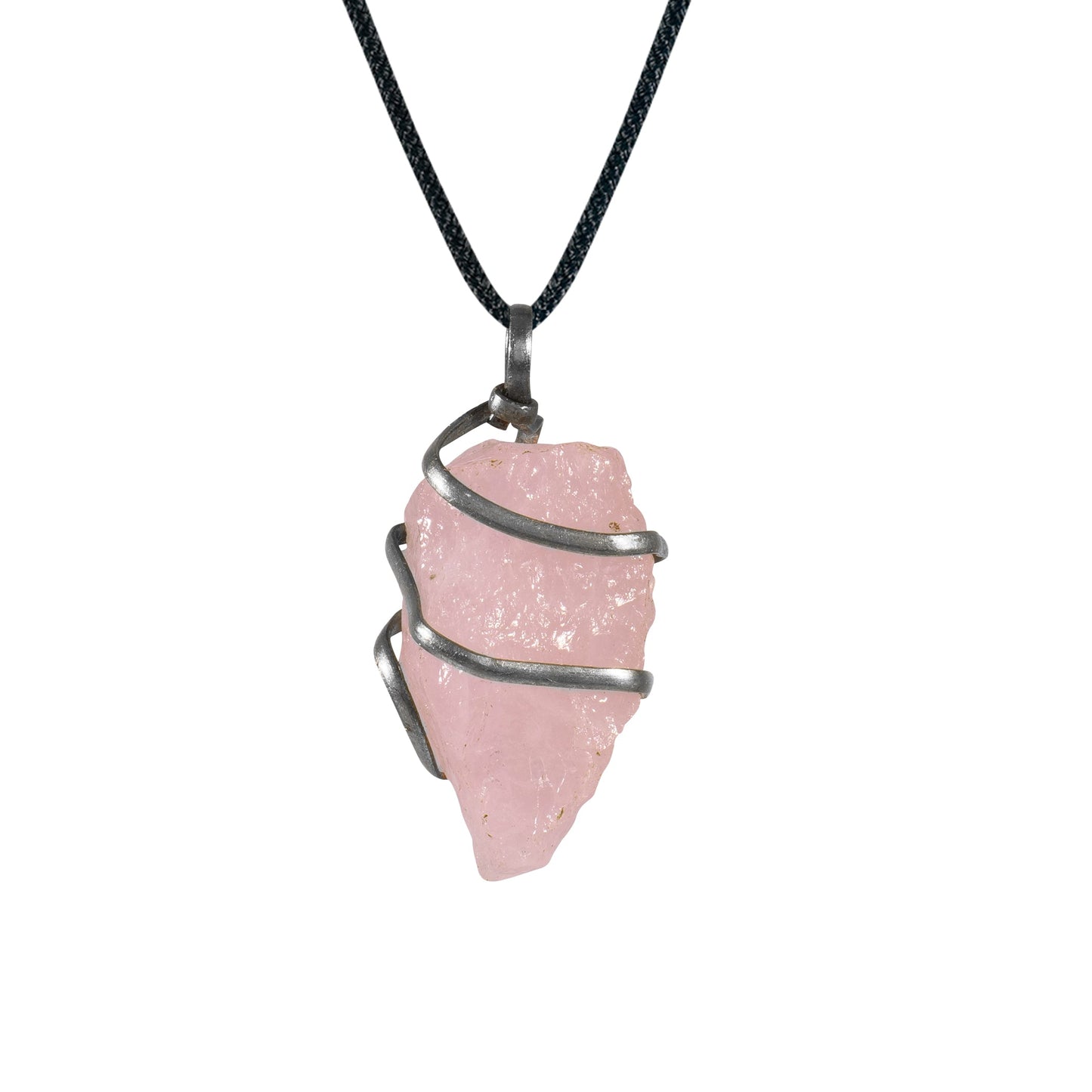 Rose Quartz Pendant Necklace - Rose Quartz Stone - Quartz Pendant Necklace - Size 1-1.5 Inches