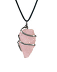 Rose Quartz Pendant Necklace - Rose Quartz Stone - Quartz Pendant Necklace - Size 1-1.5 Inches