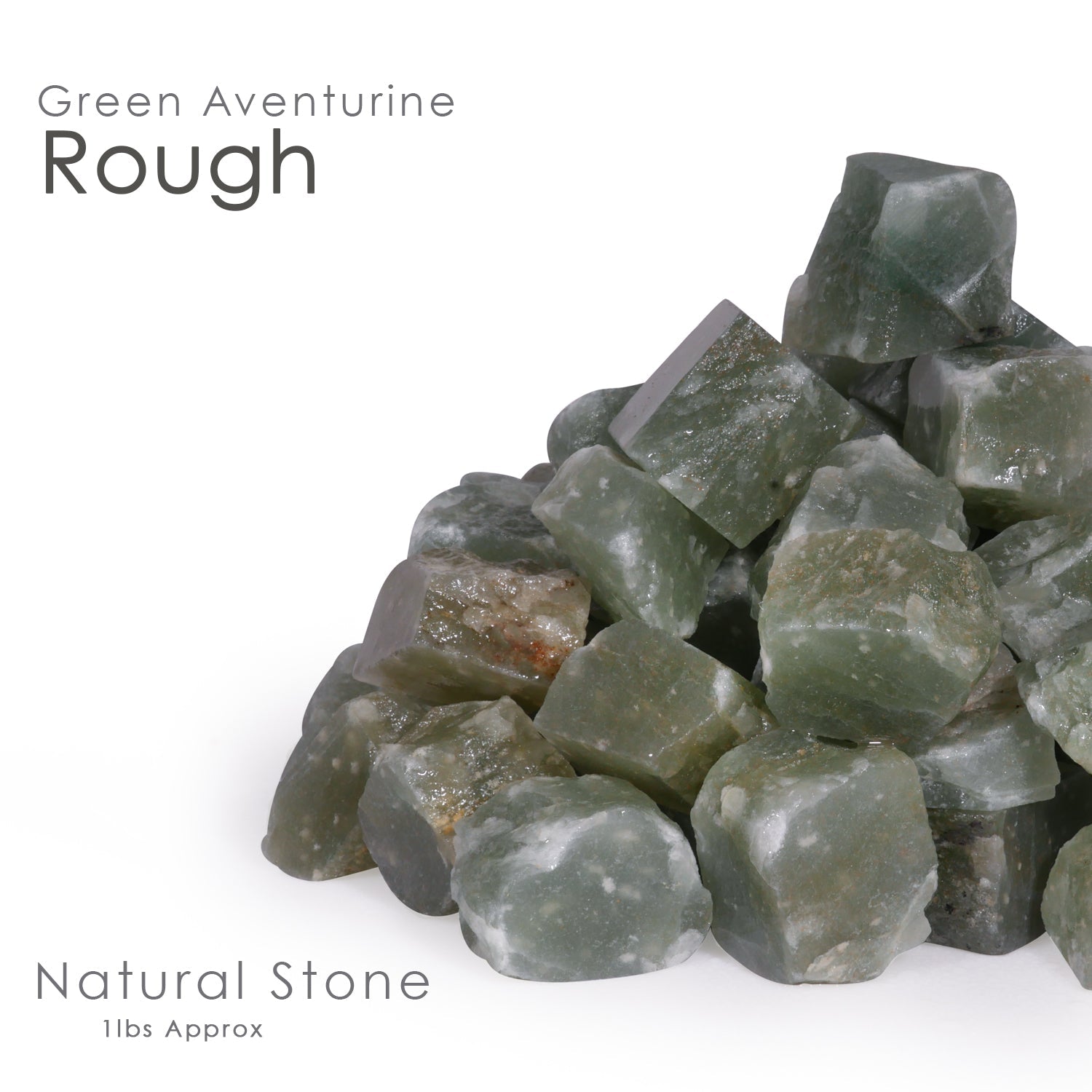 1 Lb Green Aventurine Rough Crystal - Raw Unpolished Crystals - Healing Crystals Gift Set