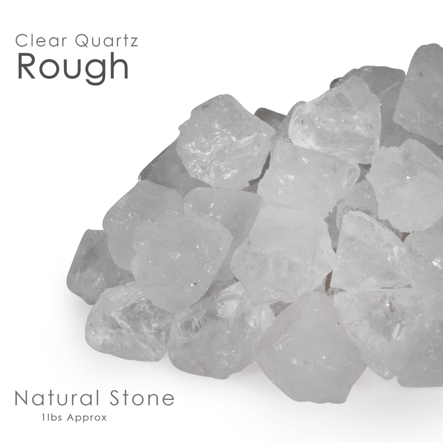 1 Lb Raw Clear Quartz Crystal - Unpolished Stone - White Quartz Crystal Raw - Raw Gemstones For Tumbling