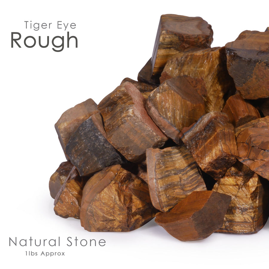 1 Lb Raw Tiger Eye Stone - Raw Crystal Set - Rough Tigers Eye - Crystal Gift