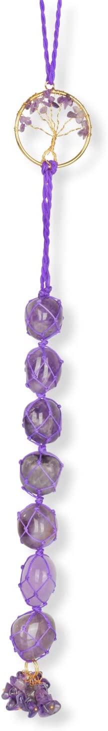 Crystal Beads Wall Hanging - Amethyst Crystal Decor - Dream Catcher