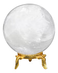 Clear Quartz Crystal Balls For Gazing Along With Sphere Stand Meditation Decor