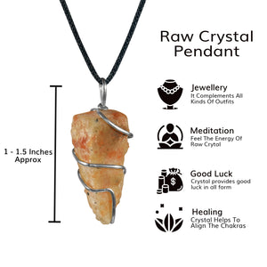 Natural Sunstone Pendant - Sunstone Gemstone - Healing Crystals - Size 1-1.5 Inches