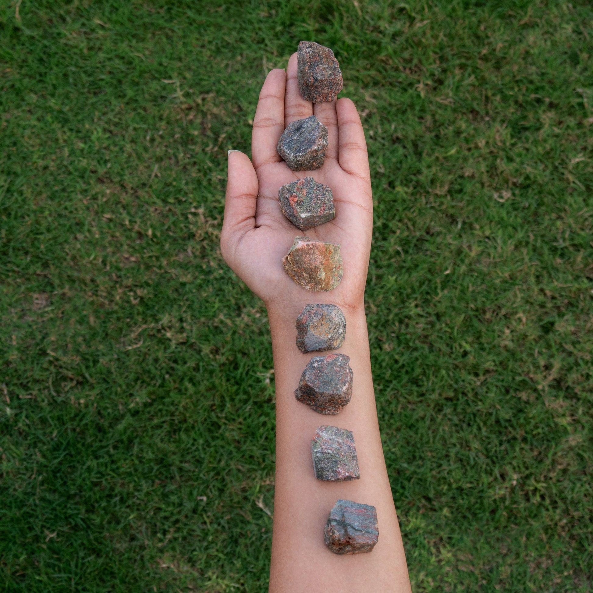 1Lb Rough Unakite - Bulk Rough Stones For Tumbling - Large Rough Crystals - Raw Crystals Set