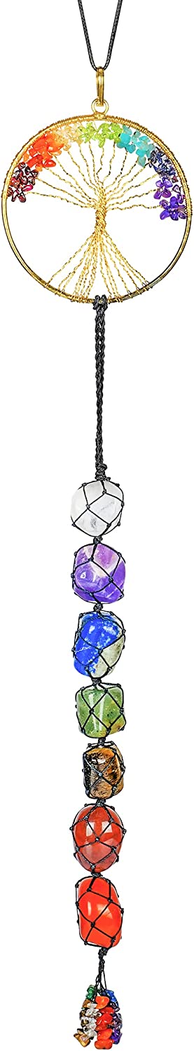 Chakra Gemstone Wall Hanging - Healing Crystal Wall Decor - Crystal Ornament